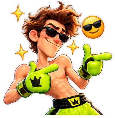 SlimKing Casino mascot sticker — cool